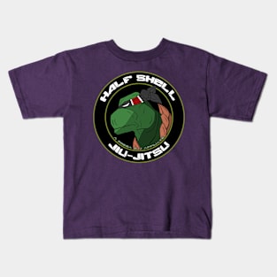 Half Shell BJJ - Black Kids T-Shirt